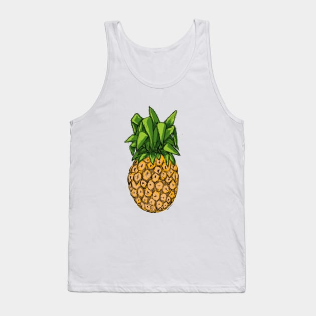 Pineapple Tank Top by JuliaArtPaint